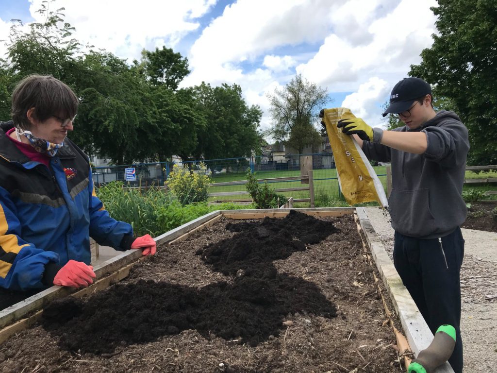 Elizabeth and Volunteer Gardening