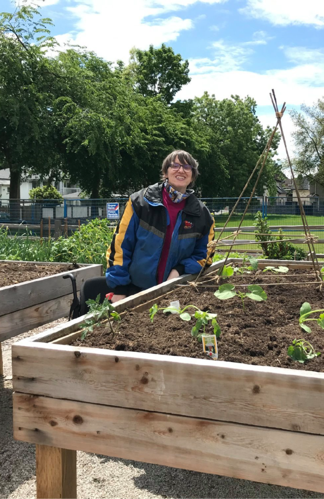 Elizabeth at Garden Bed